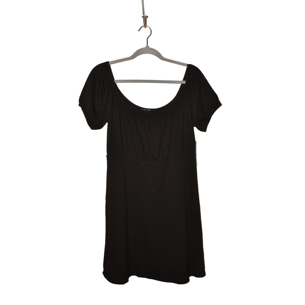 Lulu's Black Scoop Neck Mini Dress